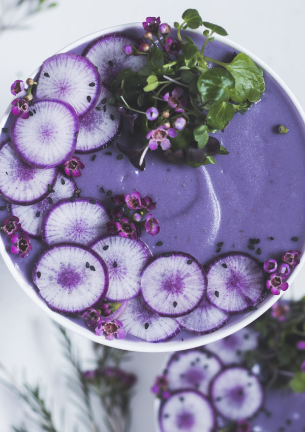 Purple Potato & Cauliflower Soup