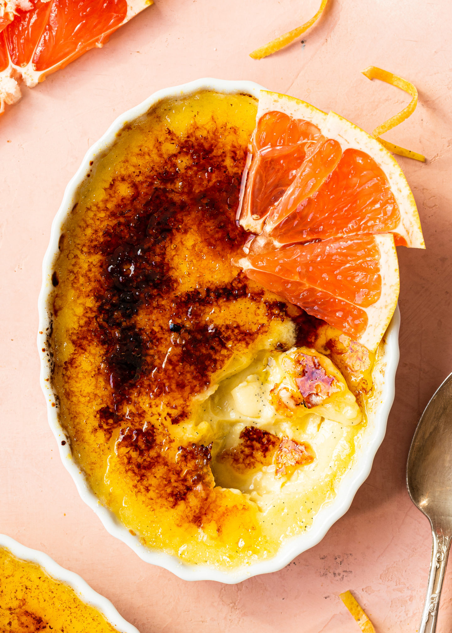 Grapefruit Crème Brulée with Citrus Curd