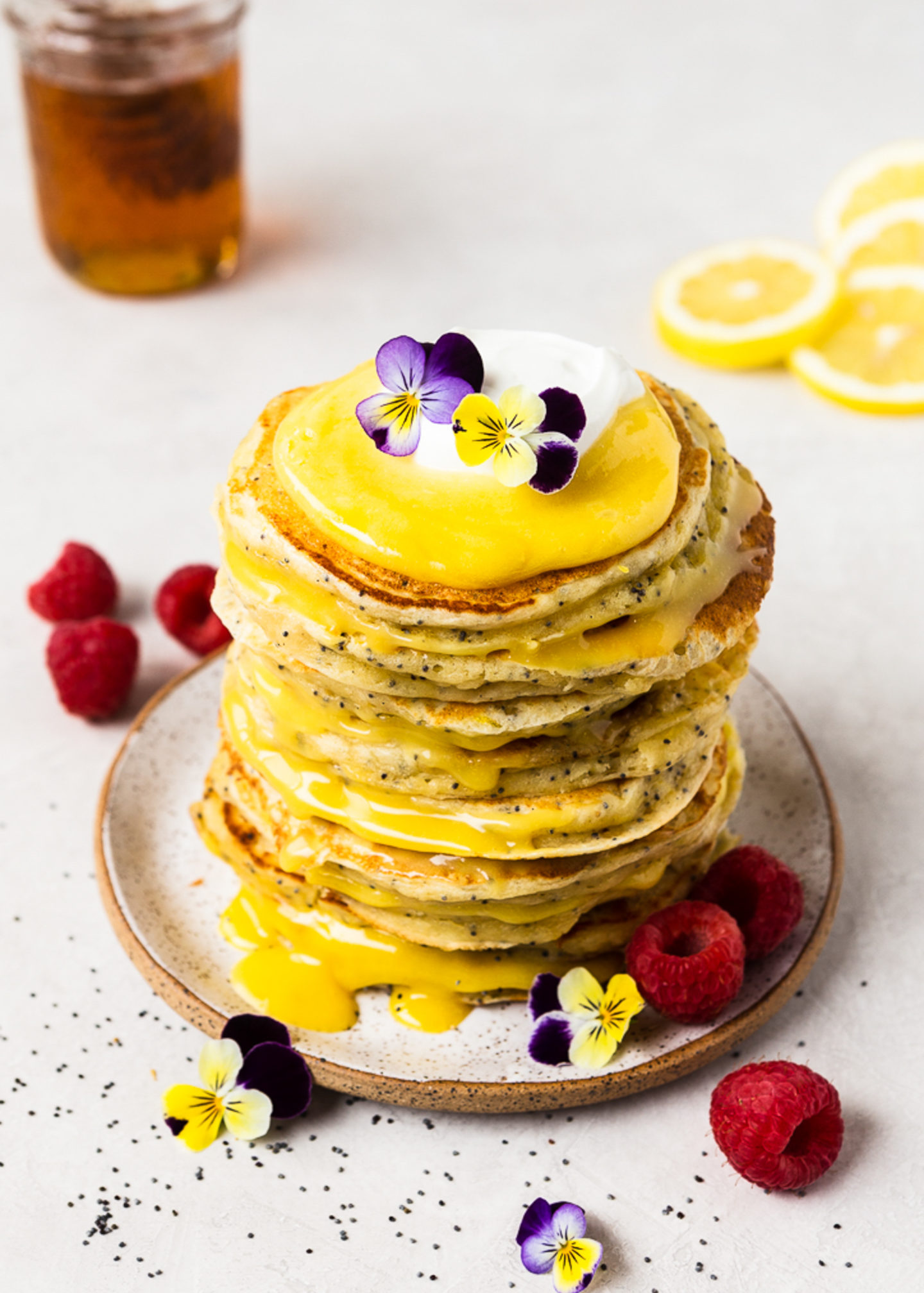 Lemon Ricotta Pancakes with Raw Honey and...