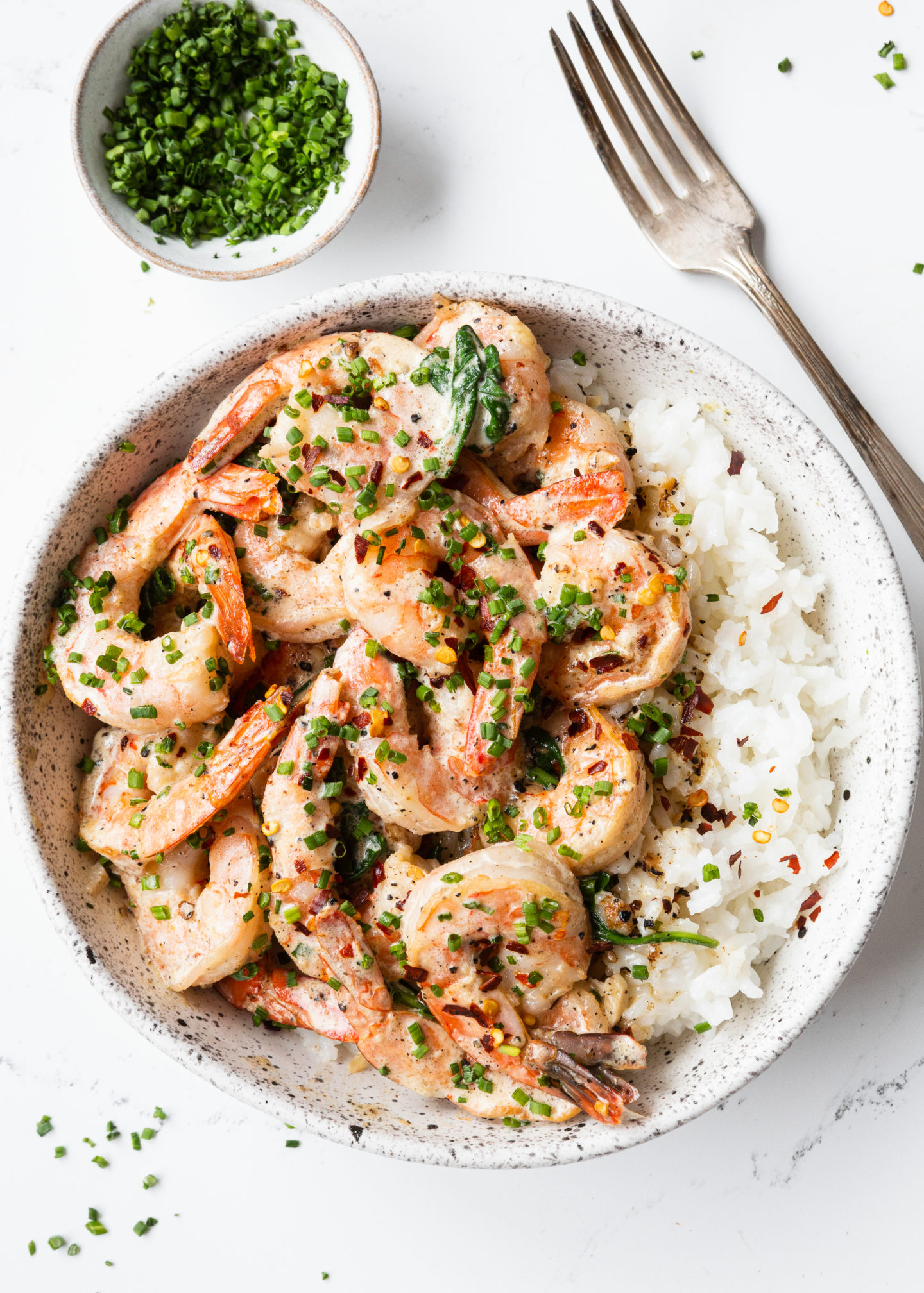 Creamy Pepper Garlic Shrimp