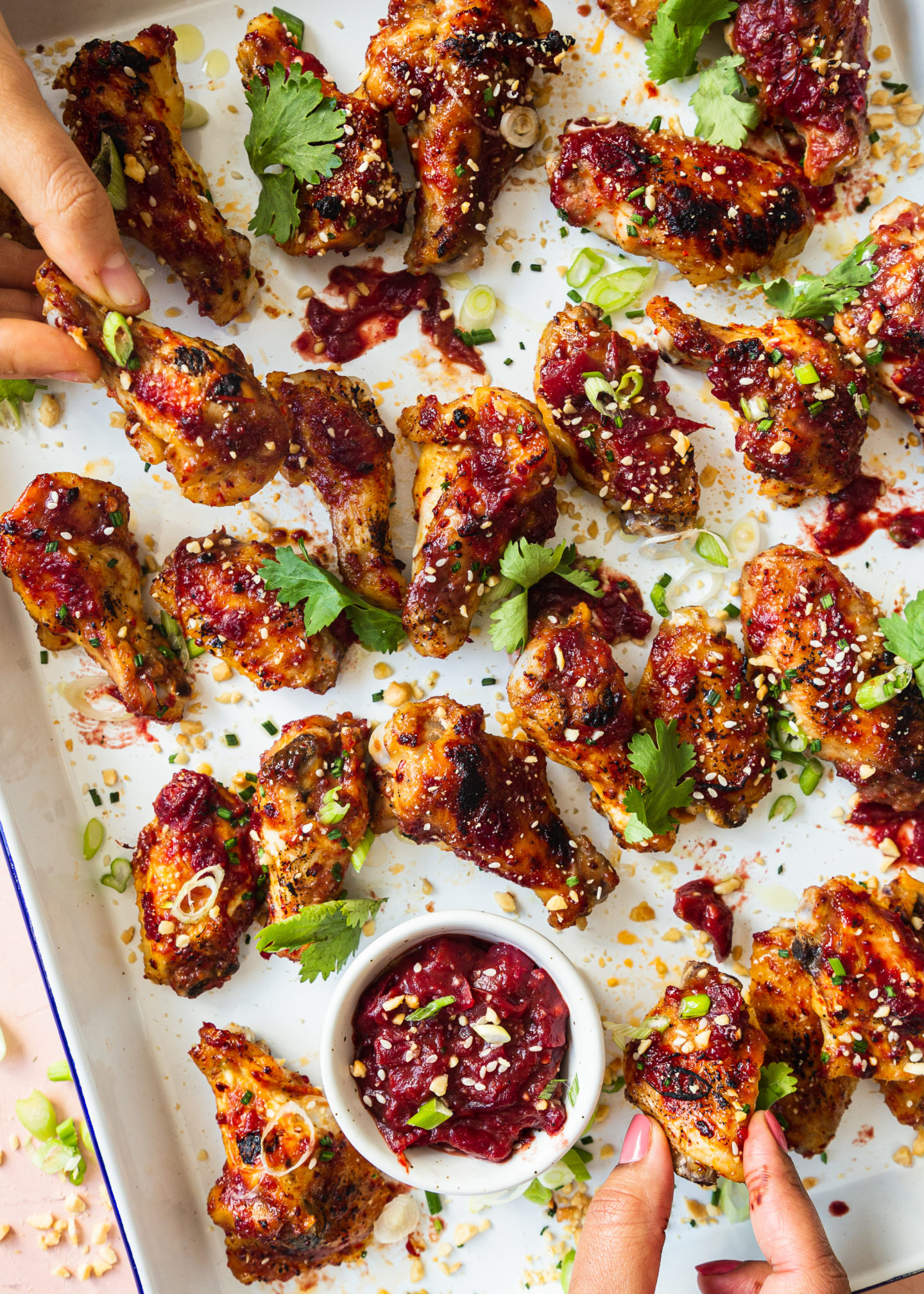 Leftover Cranberry Sauce Chicken Wings