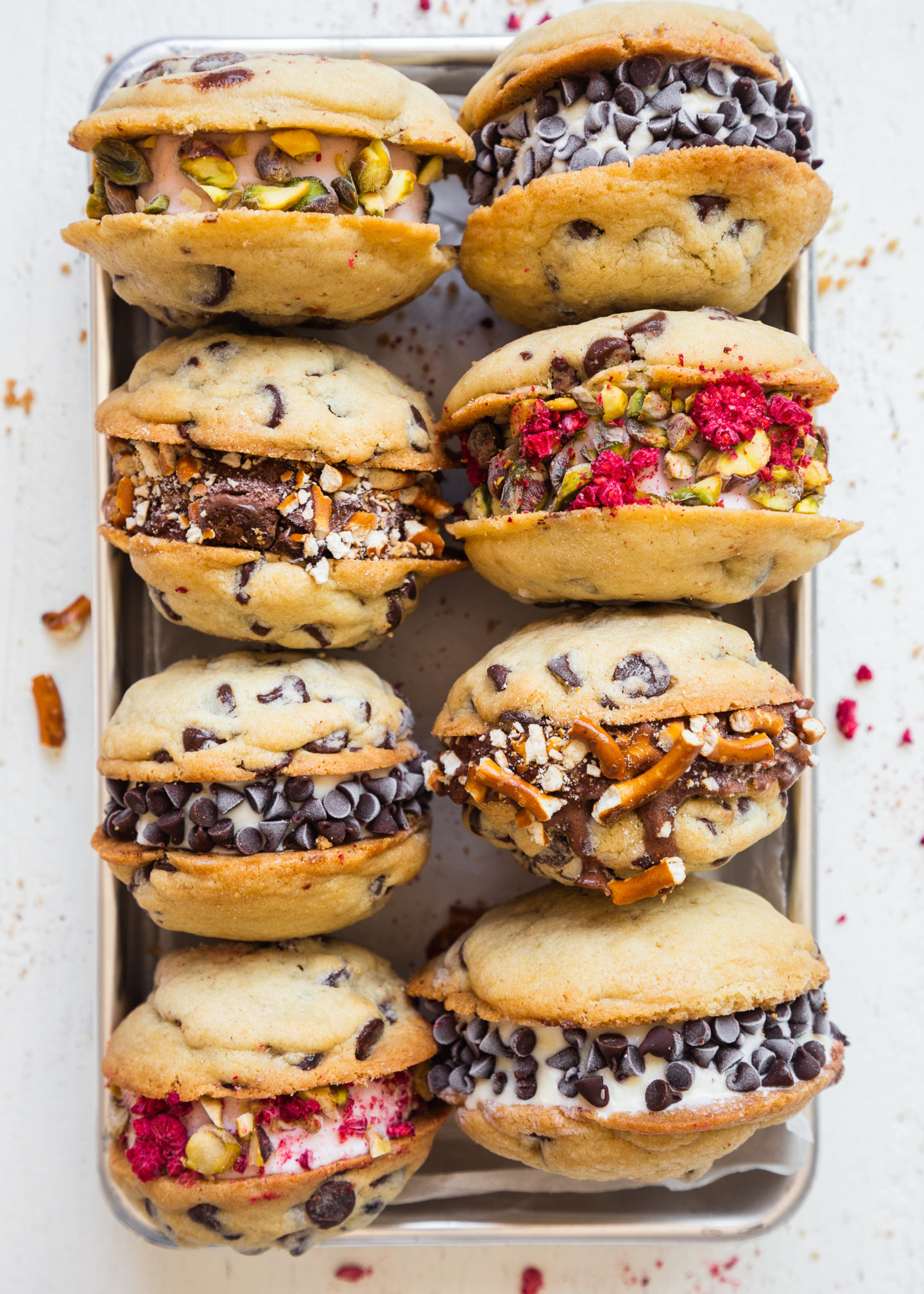 Chocolate Chip Cookie Ice Cream Sandwiches