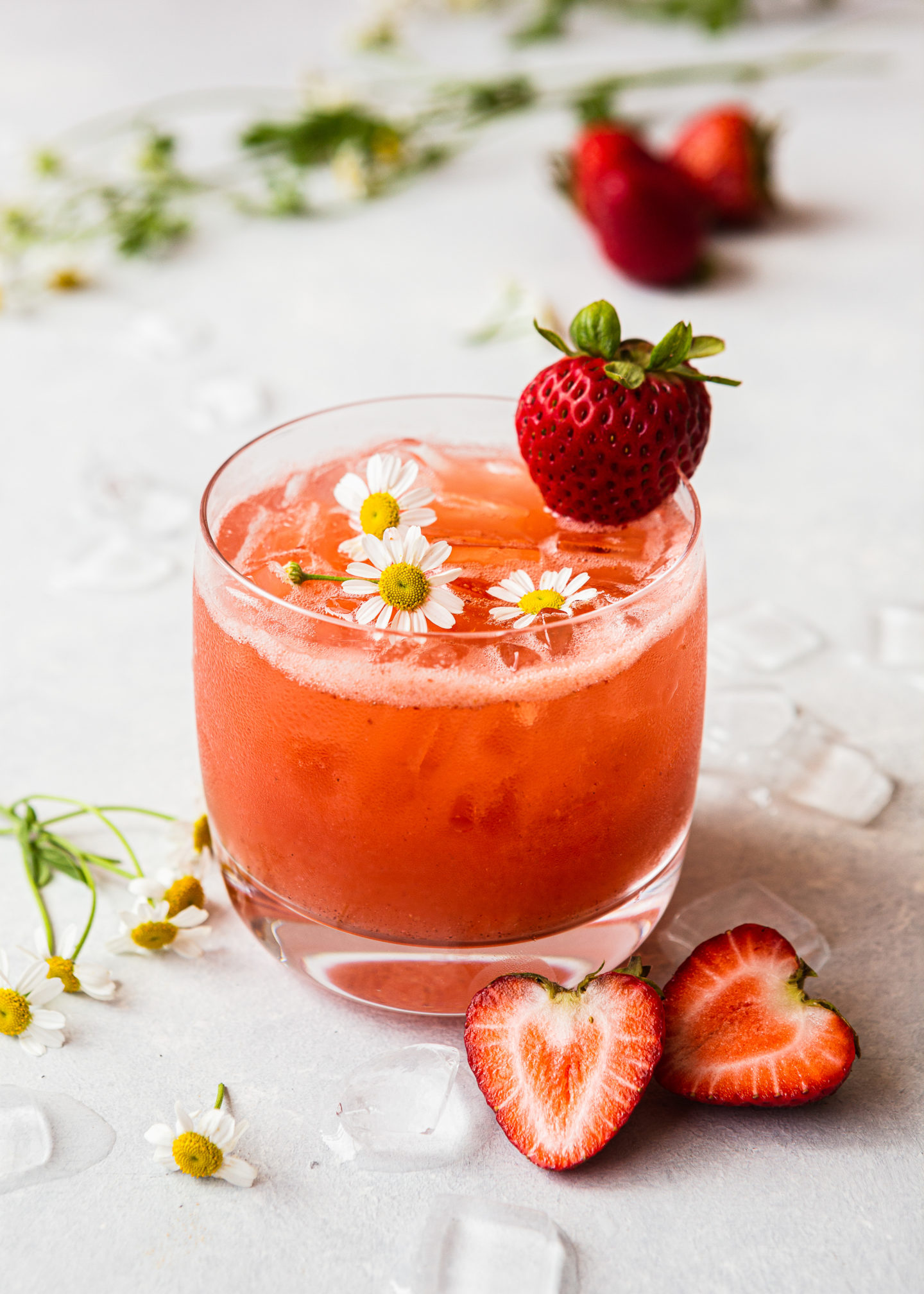 Sweet and Spicy Strawberry Margaritas with...
