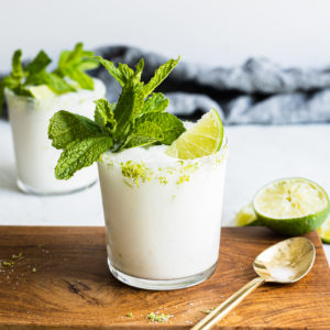 Coconut Lime Margarita with Mint