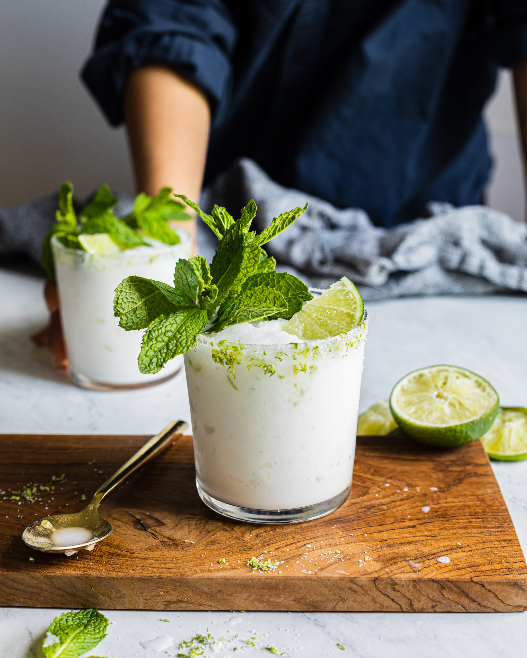 Coconut Lime Margarita with Mint