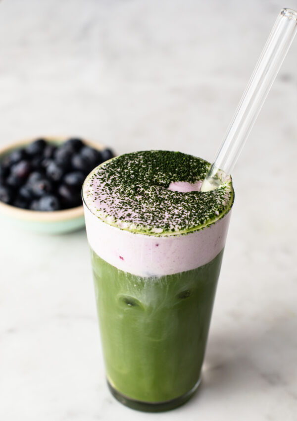 Salted Cardamom Blueberry Cloud Matcha